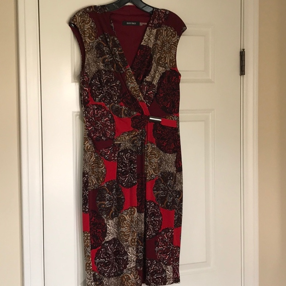 Ellen Tracy Fully Lined Mid Length Dress Sz 6